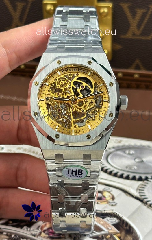 Audemars Piguet Royal Oak Super Clone Openworked Stainless Steel Watch 