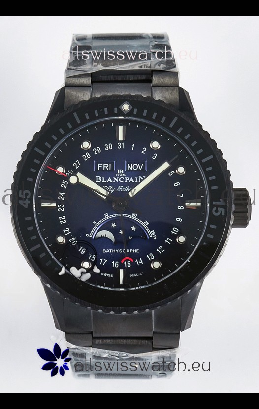 Blancpain Bathyscaphe Ceramic Casing Superclone Watch in Blue Dial 