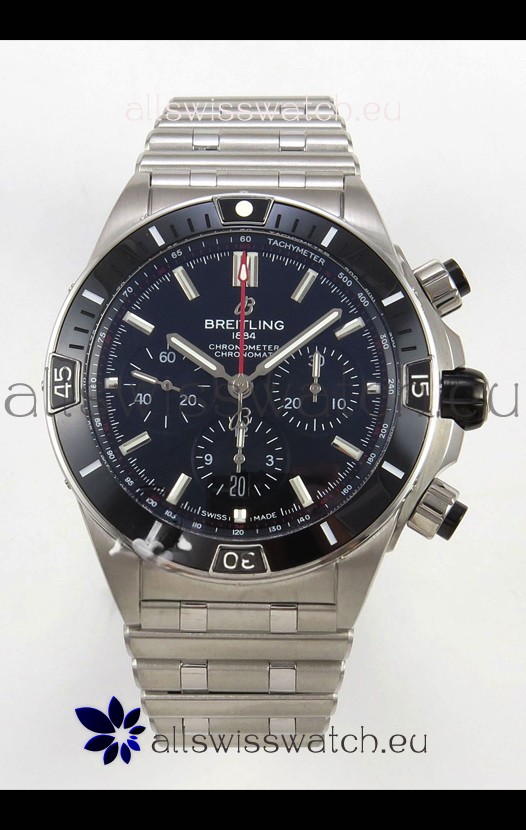 Breitling Chronomat Super Clone B01 42 Edition Swiss 904L Steel Watch Black Dial 