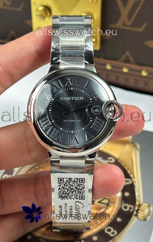 Ballon De Cartier Grey Dial 1:1 Mirror Swiss Replica Watch in 904L Steel Casing - 42MM