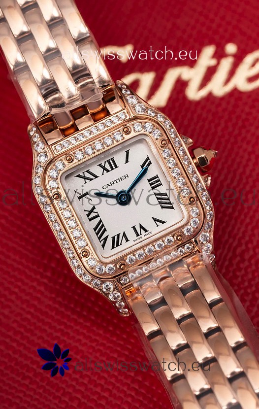 Cartier PANTHERE Superclone 20MM Swiss Replica Watch in Rose Gold Case
