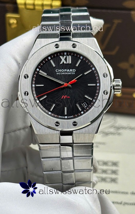 Chopard Alpine Eagle Stainless Steel Black Dial Super Clone Replica Watch