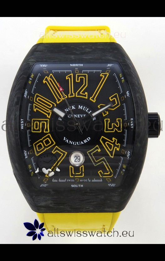Franck Muller Super Clone Vanguard V45 Racing Carbon Watch in Nylon Strap