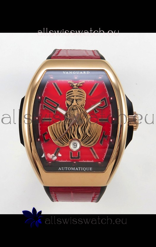 Franck Muller Vanguard Skenderbeu Rose Gold Swiss Replica Watch 