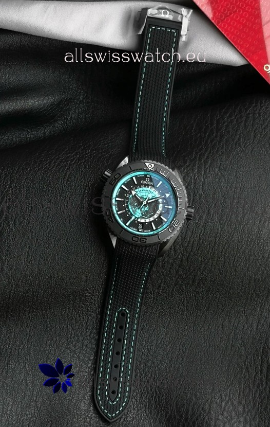 Omega Super Clone Planet Ocean 600M Worldtimer Ceramic Swiss Replica Watch 