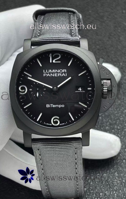 Panerai Luminor Super Clone PAM1467 Bi-Tempo Titanium Watch 42MM