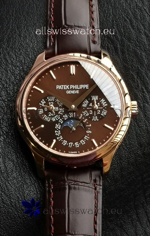 Patek Philippe Complications 5327R-001 Brown Dial Swiss Replica Watch 