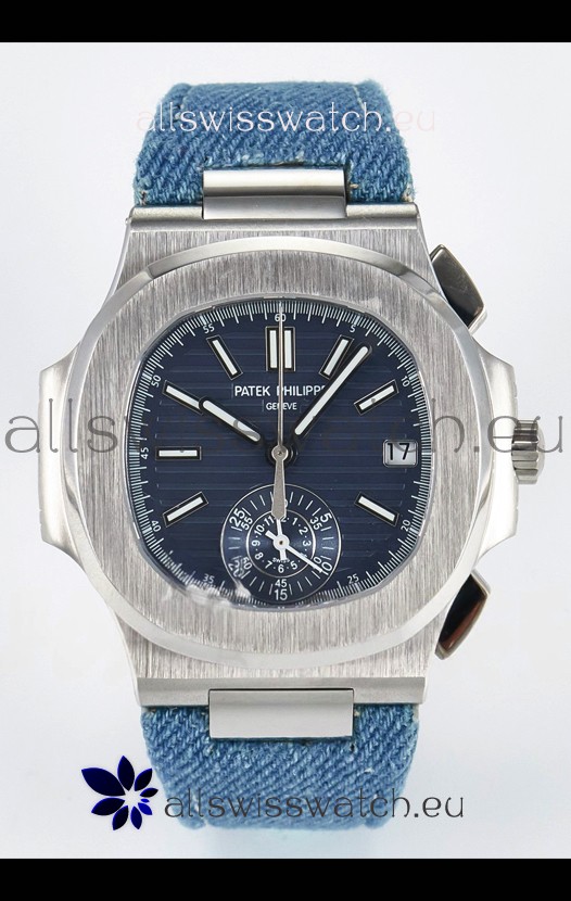 Patek Philippe Nautilus 5980/60G-001 Blue Dial Fabric Strap