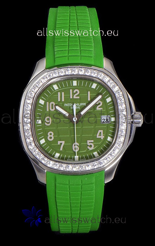 Patek Philippe Super Clone Aquanaut Stainless Steel Green Dial 38.5MM Watch 