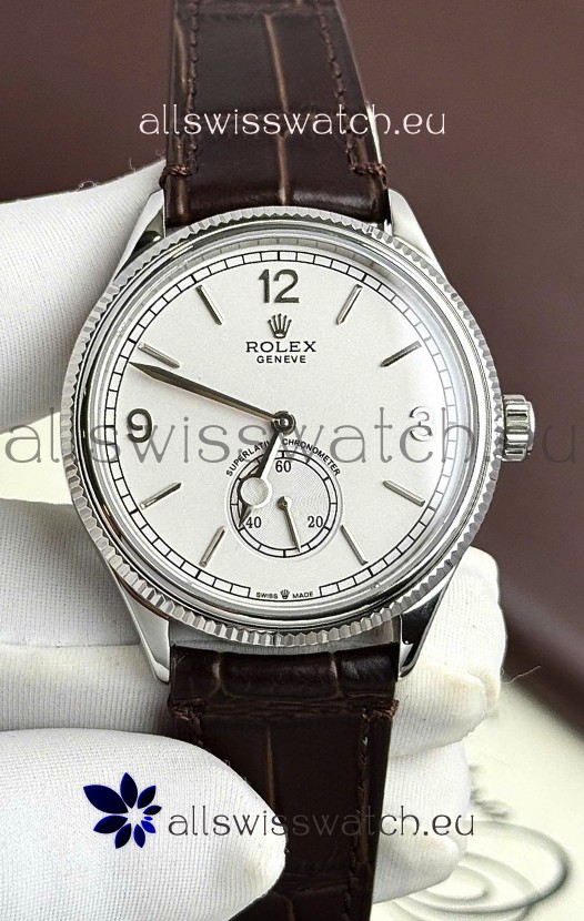 Rolex 1908 Perpetual Swiss Movement Replica Watch in Steel Casing White Dial 