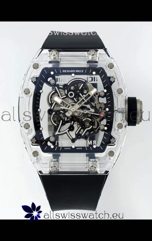 Richard Mille RM055 Transparent Sapphires Casing with Genuine Tourbillon Super Clone Watch
