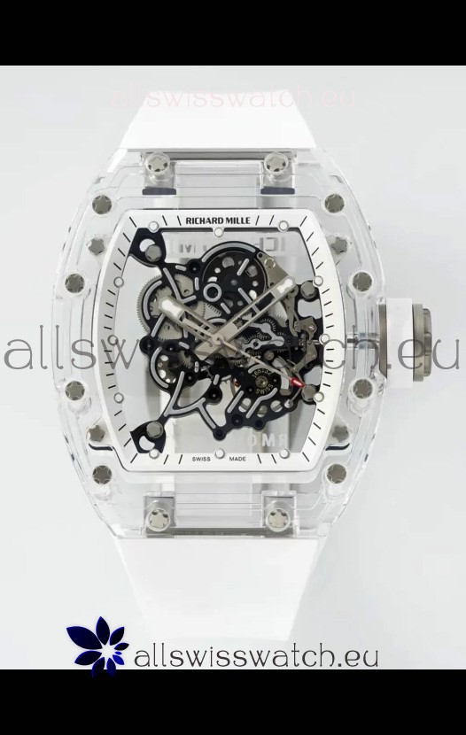 Richard Mille RM055 Transparent Sapphires Casing with Genuine Tourbillon Super Clone Watch
