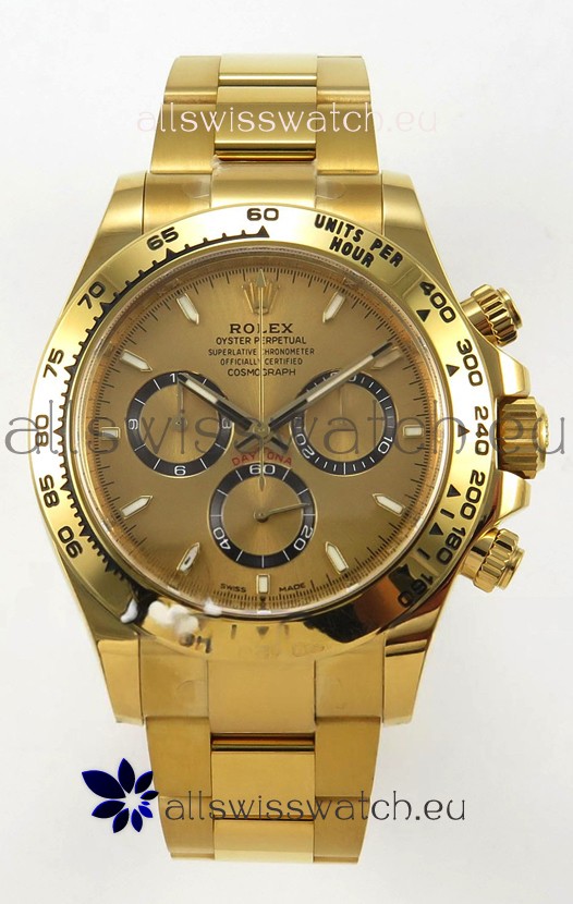 Rolex Daytona Super Clone 116508 Yellow Gold - Gold Dial Original Cal.4131 Movement