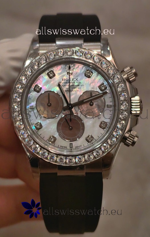 Rolex Daytona Super Clone Steel Casing Cal.4131 Movement Watch Custom Sapphires Bezel