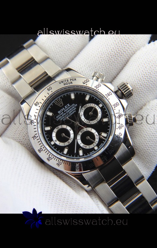 Rolex Daytona Japanese Movement Replica Watch in Black Dial 