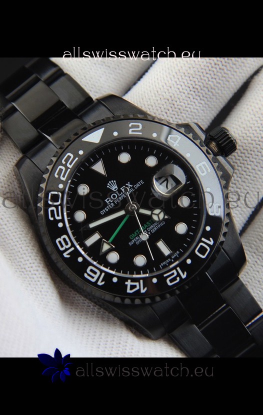 Rolex GMT Masters II Japanese Movement Replica Watch in PVD Casing 