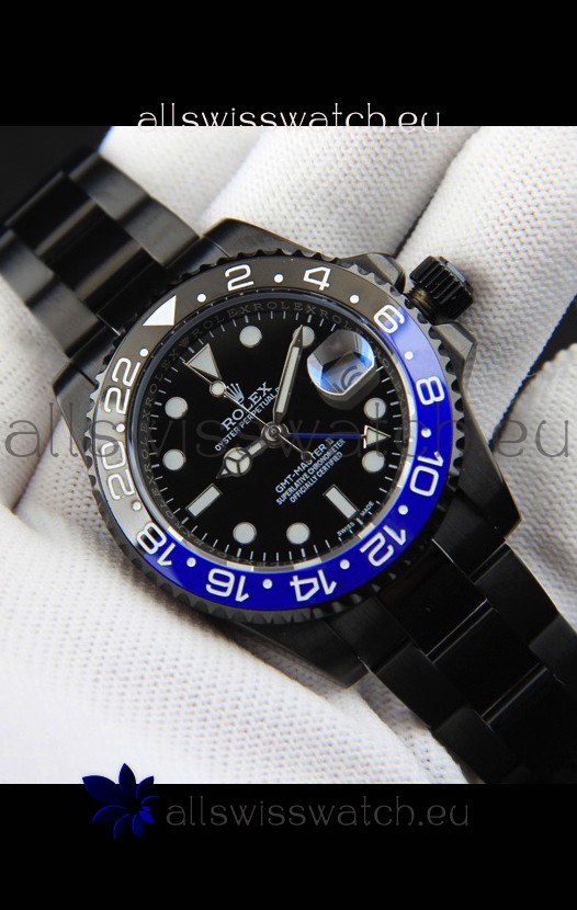 Rolex GMT Masters II Japanese Movement Replica Watch in PVD Casing 