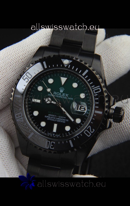 Rolex Sea Dweller Japanese Movement Replica Watch Green Dial 43MM
