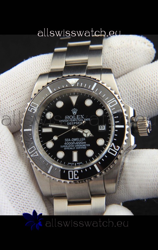 Rolex Sea Dweller Japanese Movement Replica Watch Black Dial 44MM