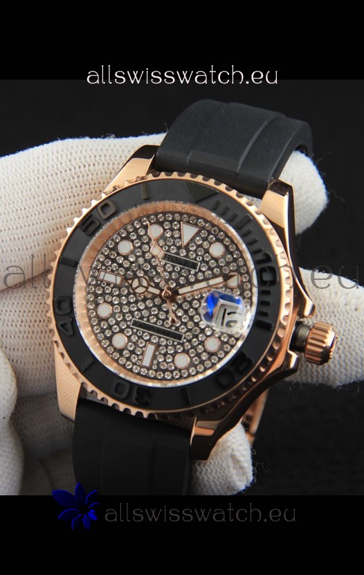 Rolex Yachtmaster Everrose Gold Japanese Replica Watch - 40MM