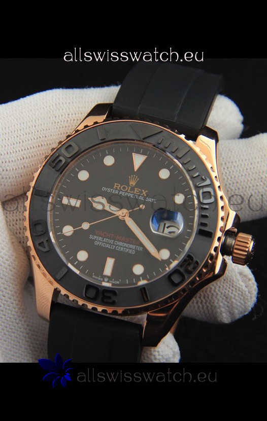 Rolex Yachtmaster Everrose Gold Japanese Replica Watch - 42MM