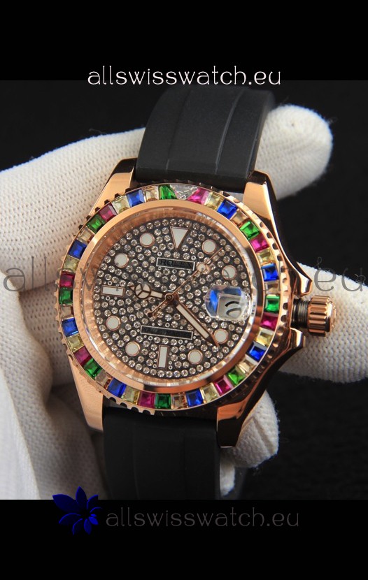 Rolex Yachtmaster Everrose Gold Japanese Replica Watch - 40MM