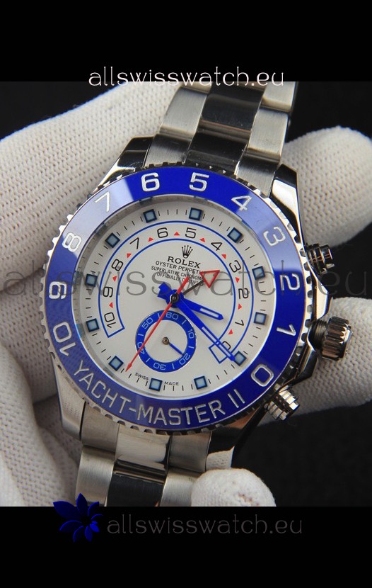 Rolex Yachtmater II Japanese Movement Replica Watch 44M Stainless Steel 