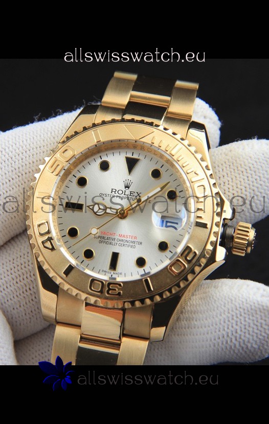 Rolex Yachtmaster Japanese Movement Watch in Gold Casing - Steel dial 37MM