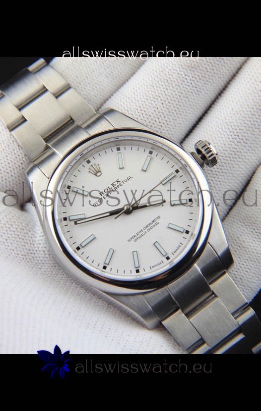 Rolex Oyster Perpetual Japanese Movement Replica Watch 39MM - White Dial