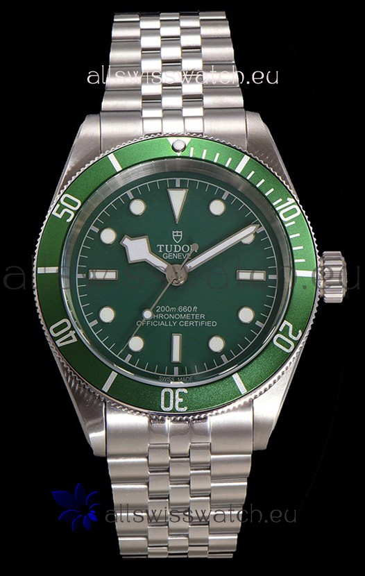Tudor Black Bay Super Clone Harrods Edition Green Dial Swiss Replica Watch 
