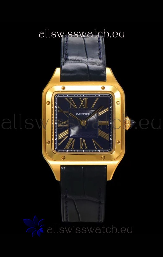 Cartier Santos Dumont 27MM Super Clone Edition Watch in Gold Casing 