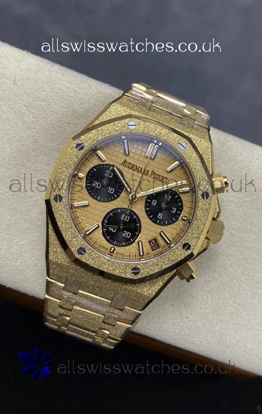 Royal Oak Chrono 26240 Frosted Yellow Gold Super Clone Watch