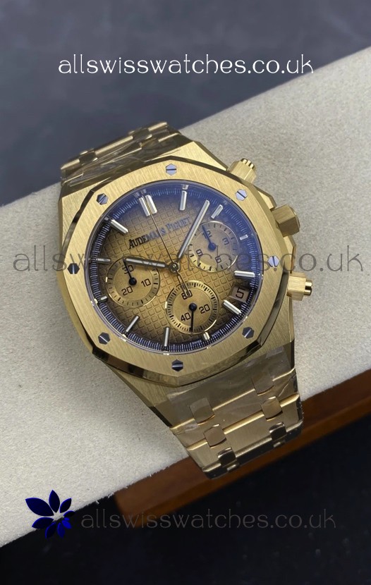 Royal Oak Chrono 26240 Yellow Gold Smoked Dial Super Clone Watch