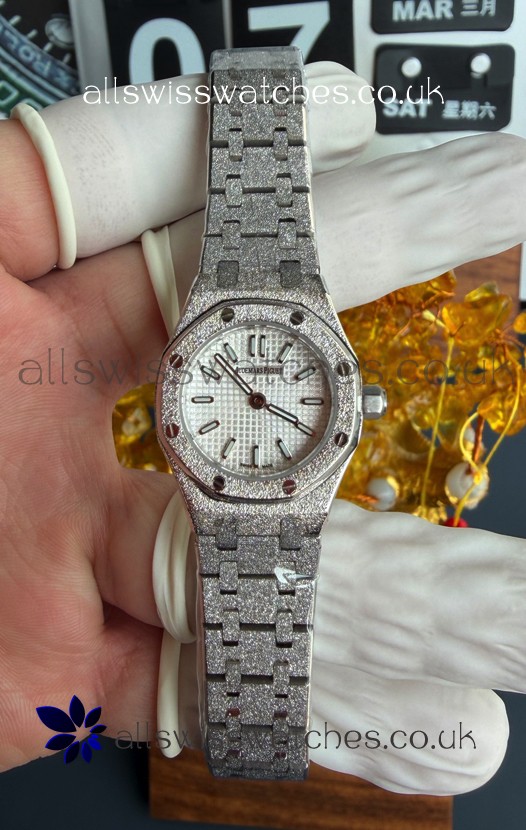 Royal Oak Frosted 67630BC Mini 23MM White Gold Super Clone Watch 
