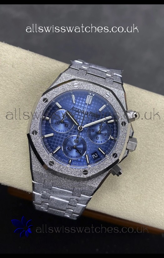 Royal Oak Chrono 26240 Frosted White Gold Ice Blue Dial Super Clone Watch