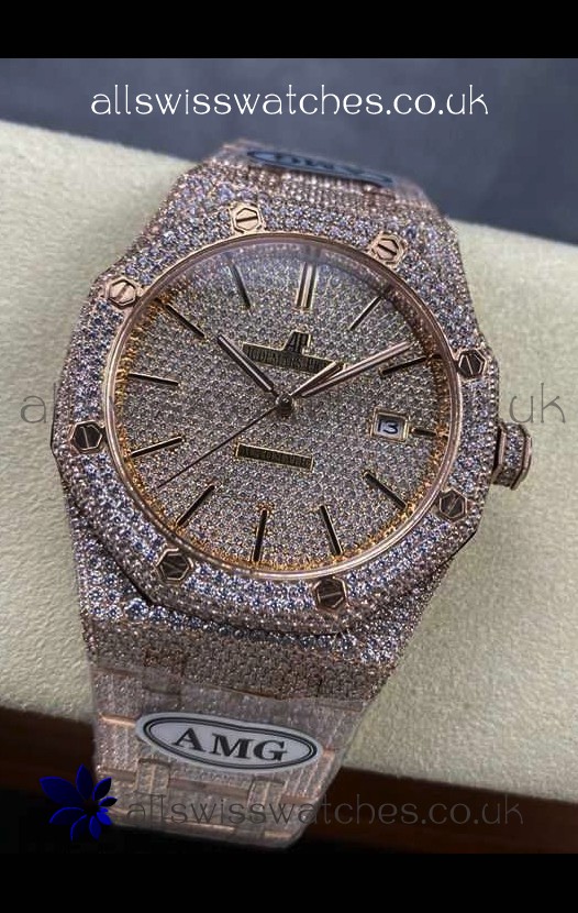 Royal Oak 15400 Iced Out Super Clone Edition 9 Super Clone Watch 