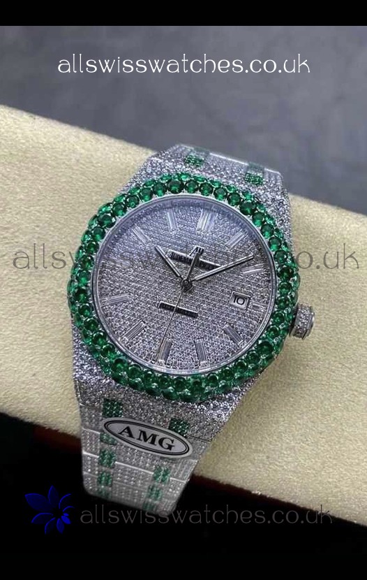 Royal Oak 15400 Iced Out Super Clone Edition 15 Super Clone Watch 