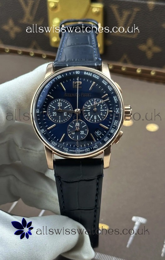 AP CODE 11.59 26393 Rose Gold Chrono Blue Dial Super Clone Watch 