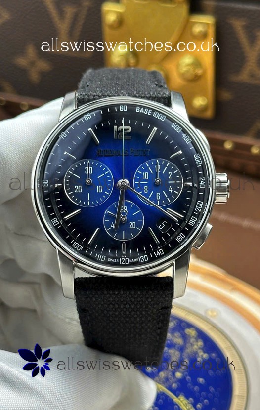 AP CODE 11.59 26393ST Chrono Blue Dial Fabric Strap Super Clone Watch 