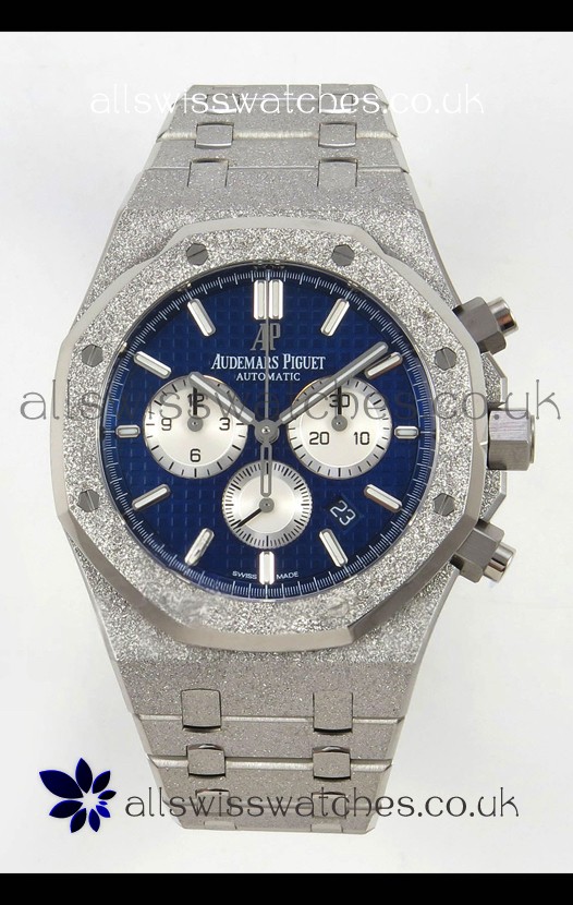 Royal Oak Chrono 26331 Frosted White Gold Blue Dial Super Clone Watch 