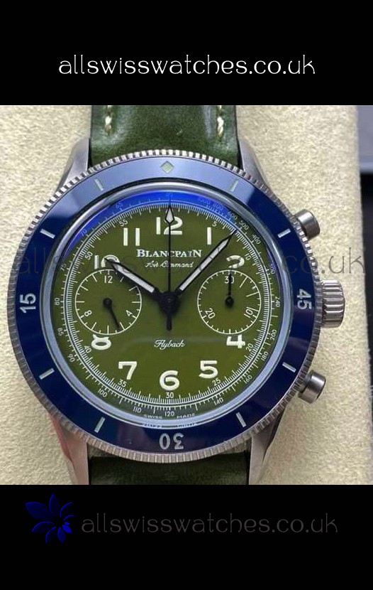 Blancpain Air Command Steel Casing Blue Bezel Super Clone Watch 