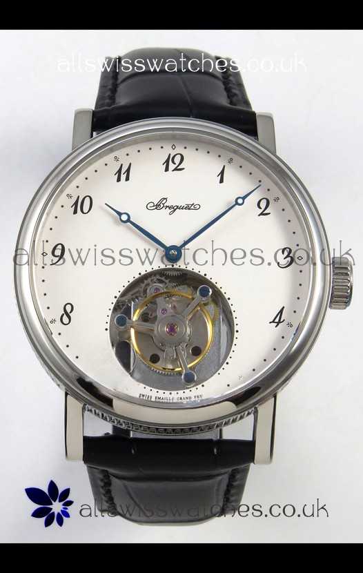 Breguet Classique Tourbillon Stainless Steel Numerals Dial Super Clone Watch 