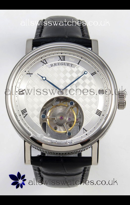 Breguet Classique Tourbillon Stainless Steel Roman Dial Super Clone Watch 