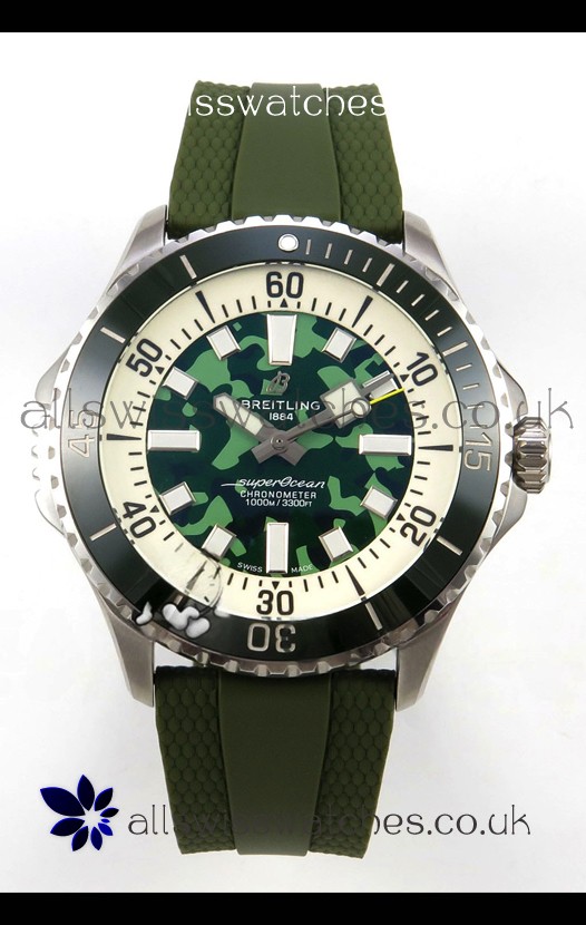 SuperOcean 46 E10379D31L1S1 Super Diver Green CAMO Super Clone Watch 
