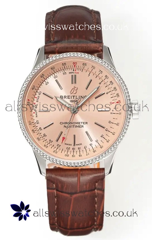 Navitimer Automatic 36 Champange Dial Steel Casing Super Clone Watch 