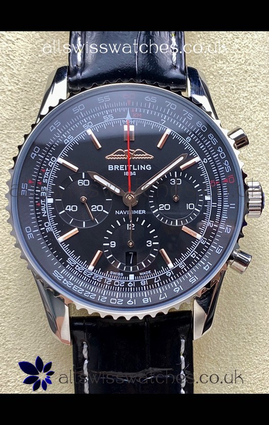 Breitling Navitimer B01 Chronograph 43 Black Dial Super Clone Watch 