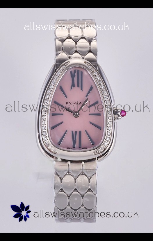 Serpenti Seduttori Pink Pearl dial in Steel Casing Super Clone Watch