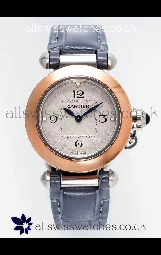 Pasha De Cartier Rose Gold Casing Watch 30MM Super Clone Watch 