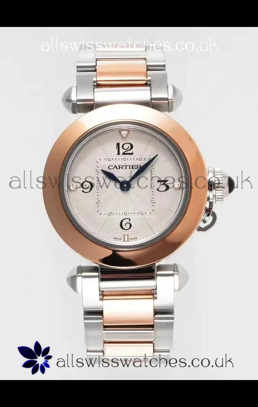 Pasha De Cartier Two Tone Casing Watch 30MM Super Clone Watch 