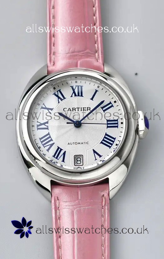 Cle De Cartier 40MM Automatic Super Clone Watch Pink Strap